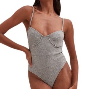 4th & Reckless Hallie Ribbed Bodysuit NWOT